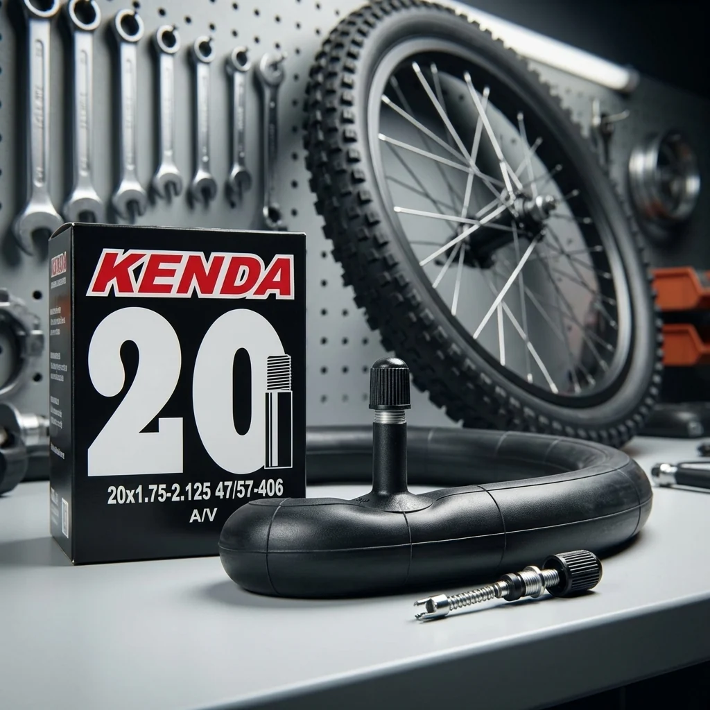 Kenda Kenda Fahrradschlauch 20x1.75-2.125 AV35 47-57/406 ETRTO 516307  hochwertiger Butyl-Gummi, Autoventil 35mm, passend für BMX und 20-Zoll-Räder – Bild 2