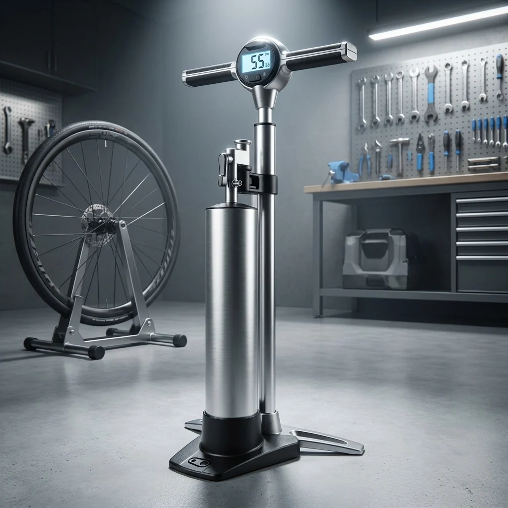 Crankbrothers Crankbrothers Klic Standpumpe Tubeless Tank digitales Manometer silber – Bild 2