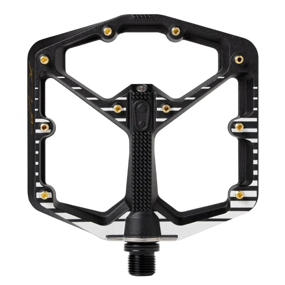 Crankbrothers Crankbrothers Stamp 7 Large Plattformpedal Fabio Wibmer Edition, schwarz/weiß, 114x111mm, 10 verstellbare Pins pro Seite, konkave Plattform für optimalen Halt