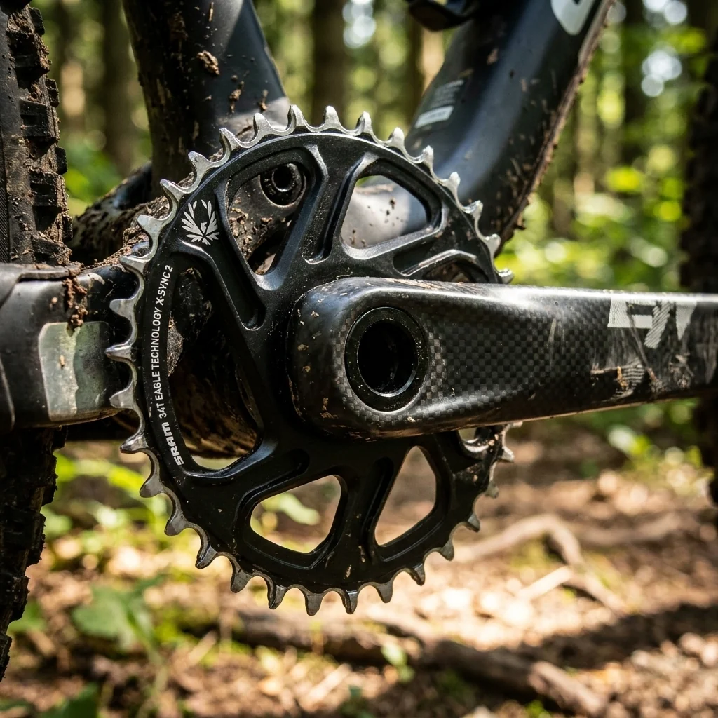 Sram SRAM X-Sync Eagle Kettenblatt 34T - Carbon/Stahl 6mm Offset - Direct Mount – Bild 2