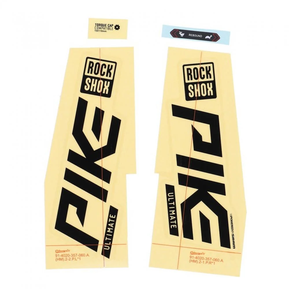 Rockshox RockShox Gabel Decal-Kit Pike Ultimate 27|29 Zoll 11.4018.105.046 Gloss Black für silber