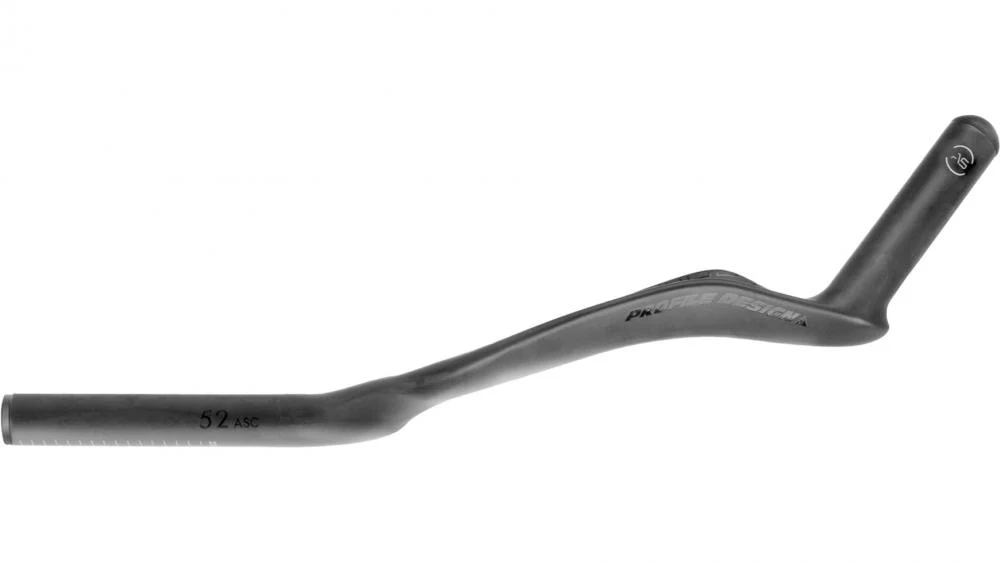 Profile Design Profile Design 52 ASC Carbon Aerobar Extensions 340mm, 52° Griffwinkel, aerodynamische Form, kompatibel mit 22,2 mm Lenkerklemmung, für Di2 Integration geeignet