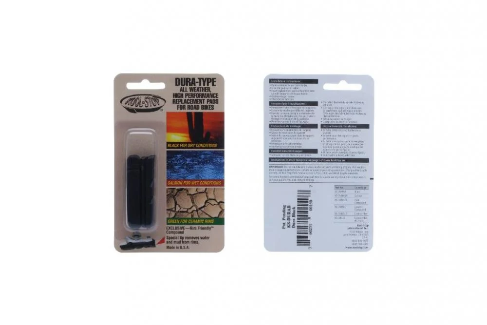 Kool-Stop Kool Stop Bremsbelag Race DURA-TYPE Ersatzgummis Cartridge schwarz Bremsbelaege – Hauptansicht