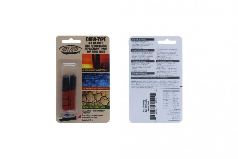 Kool-Stop Kool Stop, Bremsbelag, Race, DURA-TYPE Ersatzgummis (Cartridge), dual compound, rot, 1 Paar, Shimano Rennrad (H2-Halter), (HstNr = RE357KS)