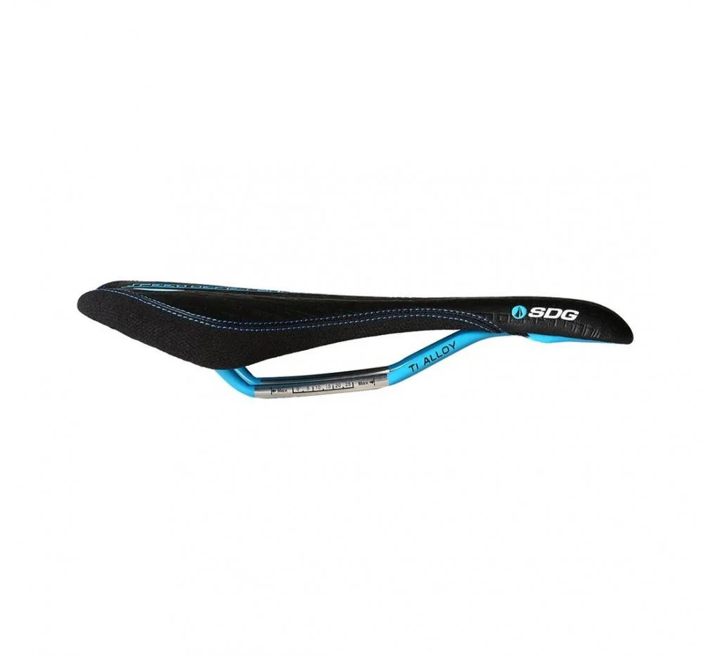 SDG SDG Circuit MTN Sattel Ti-Alloy 7x7mm schwarz-cyan – Bild 2