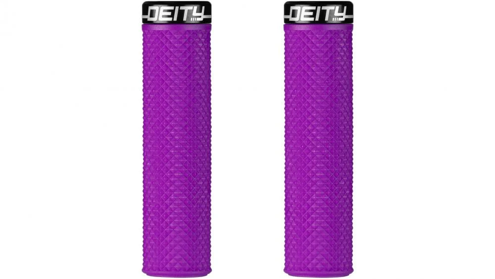 Deity Deity Supracush Lock-On Lenkergriffe lila (133 mm, Außendurchmesser 34 mm, Innendurchmesser 22,2mm, TRC+-Gummi)