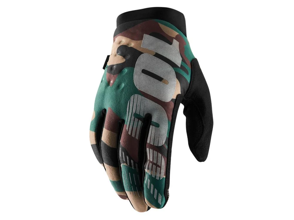 100% 100% Brisker Cold Weather Glove L Camo Black