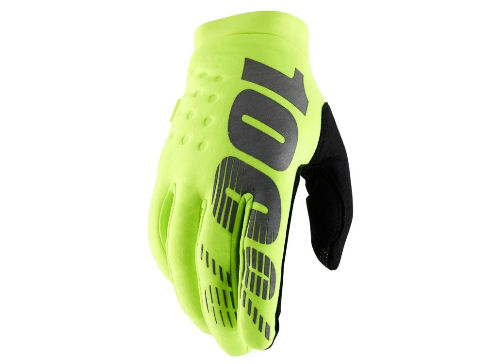 100% 100% Brisker Youth Cold Weather Gloves S fluo yellow