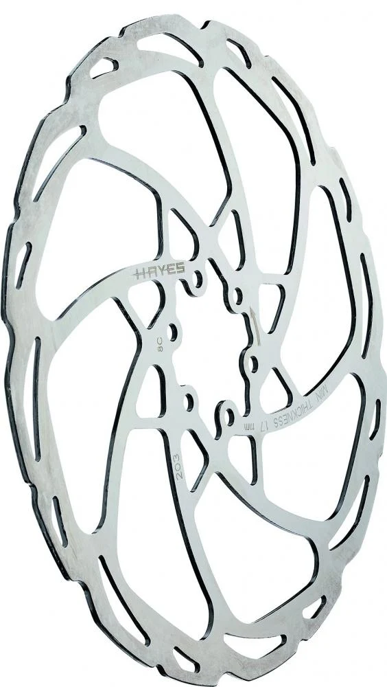 Hayes Hayes D-Series Bremsscheibe 203 mm 6-Loch Silber - MRC Geräuschreduktion & QuickBite2 – Bild 2
