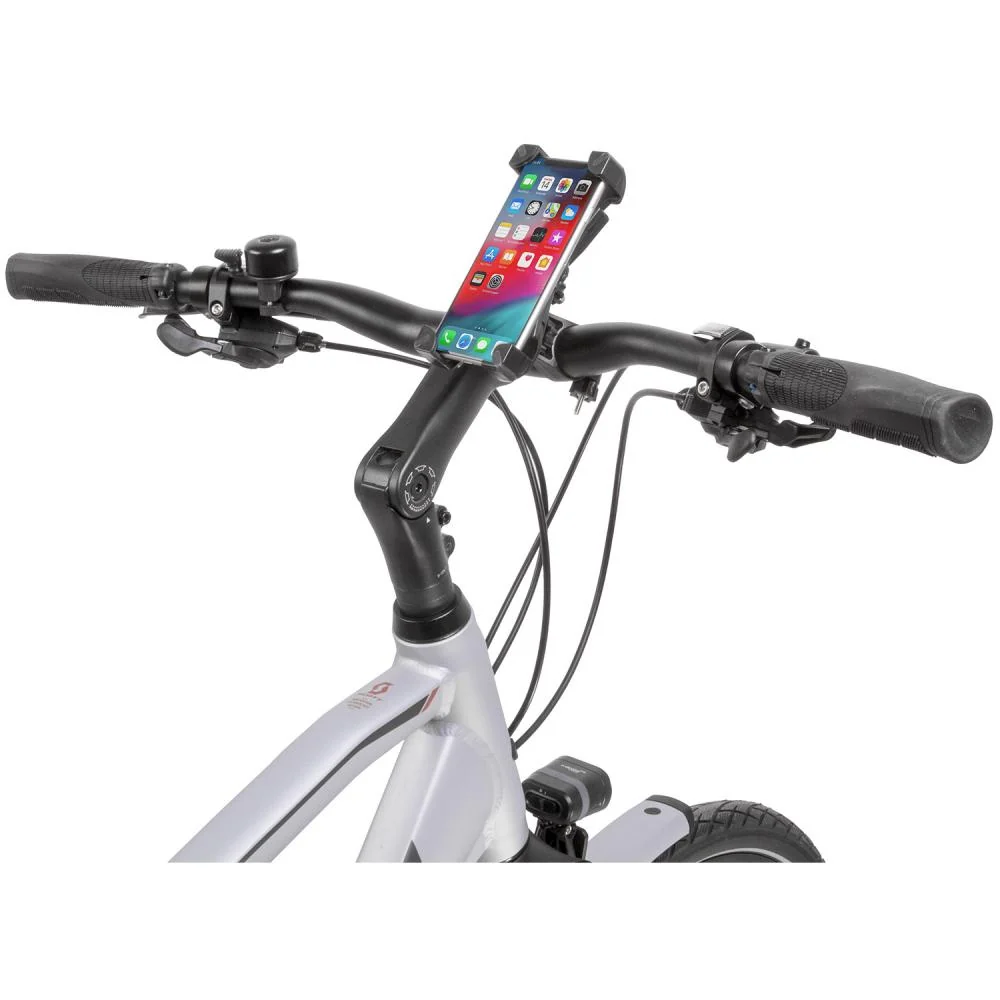 M-Wave M-Wave Eindhoven Grip Edge Smartphone-Halter, 360° drehbar, Clip-On für Ø 22,2-31,8 mm, ABS, universal, stoßdämpfend – Bild 4