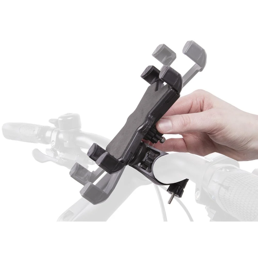 M-Wave M-Wave Eindhoven Grip Edge Smartphone-Halter, 360° drehbar, Clip-On für Ø 22,2-31,8 mm, ABS, universal, stoßdämpfend – Bild 5