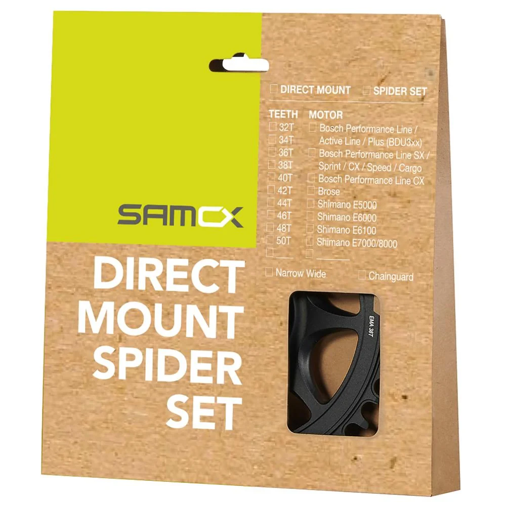 MWave M-Wave by Samox PD-DM-Gen3 Kettenblatt für Bosch Gen.3 Motor, Direct Mount, Stahl, 38 Zähne, schwarz, Kettenlinie 47 mm, kompatibel mit 1/2 x 3/32" & 11/128" Ketten – Bild 2