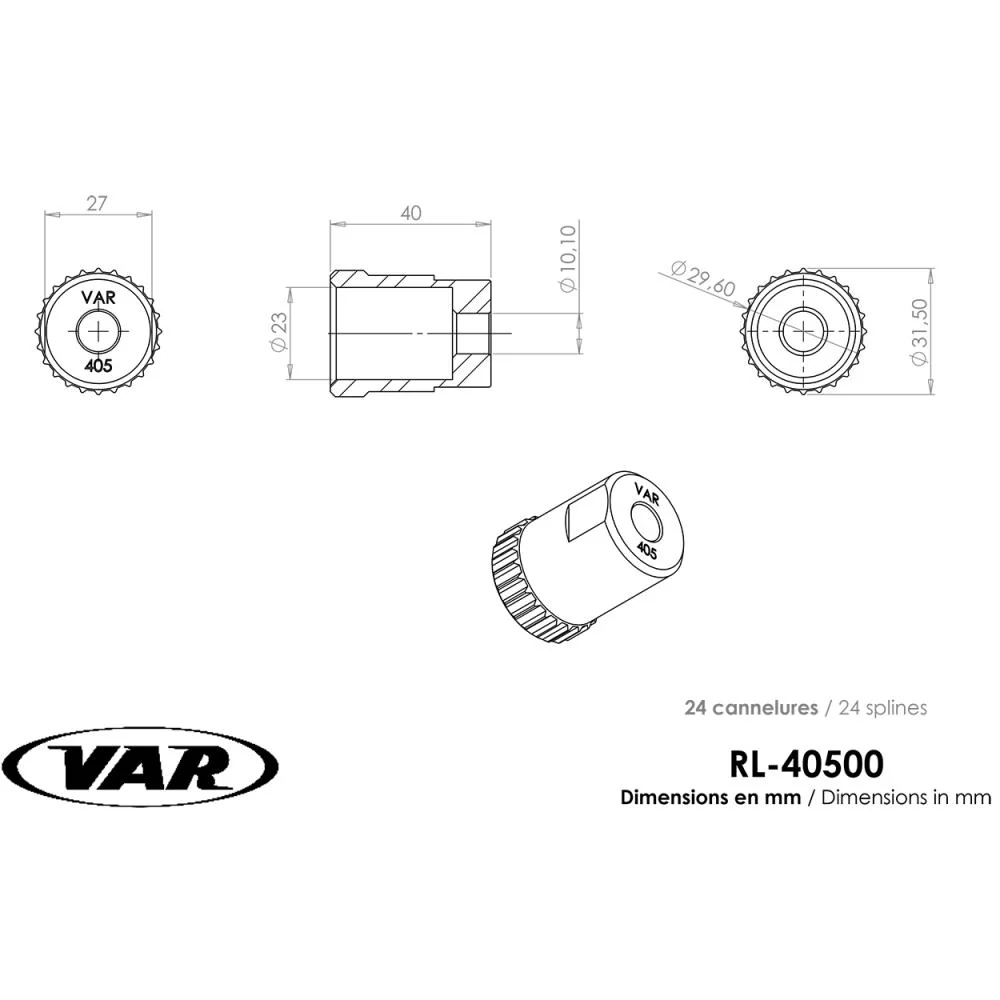 VAR VAR RL-40500 Freilaufabzieher für Maillard Normandy – Bild 2