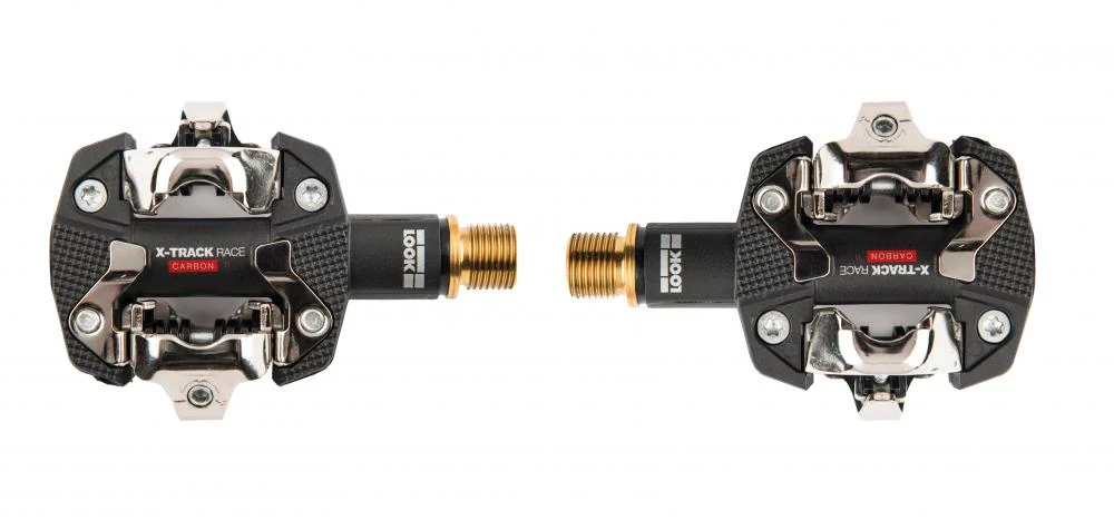 Look Look X-Track Race Carbon Titan black MTB Pedal, Carbonkörper, Titanachse, 1 Paar, einstellbare Auslösehärte, großer Kontaktbereich, SPD-kompatibel