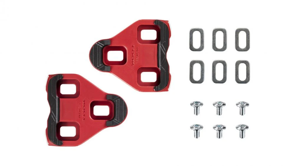 Look LOOK Delta Grip Pedalplatten Rot - Delta Cleats 9° Grip-Gummi & Silent Float