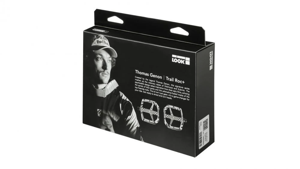 Look LOOK Trail Roc Plus Signature Series Thomas Genon - silber-schwarz MTB-Flachpedale, geschmiedetes Aluminium, 10 Pins, CrMo-Achse – Bild 3