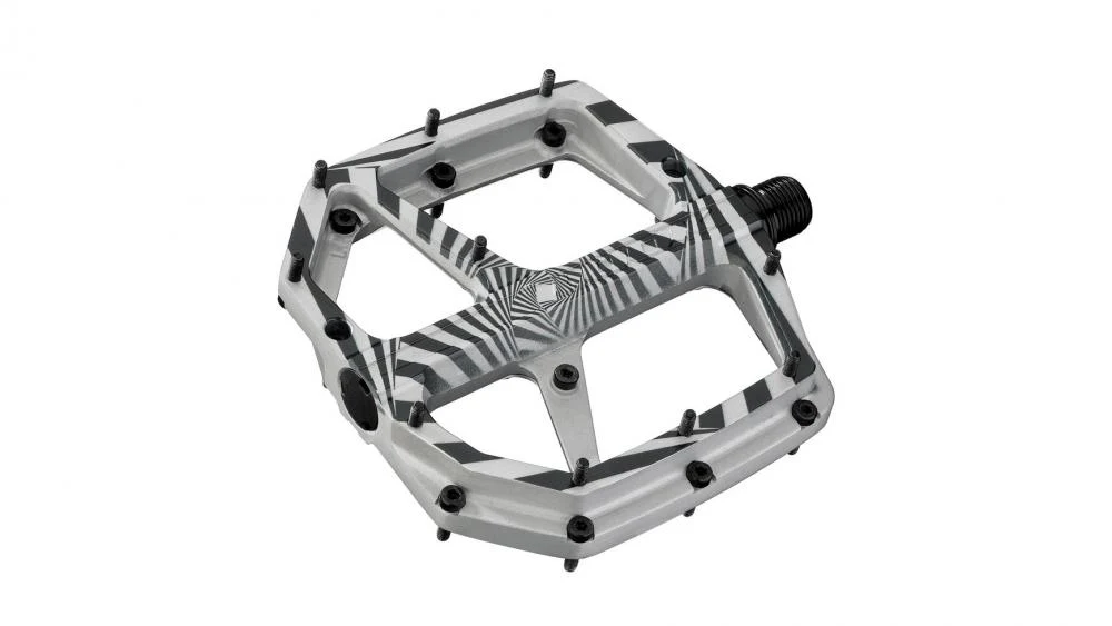 Look LOOK Trail Roc Plus Signature Series Thomas Genon - silber-schwarz MTB-Flachpedale, geschmiedetes Aluminium, 10 Pins, CrMo-Achse – Bild 4