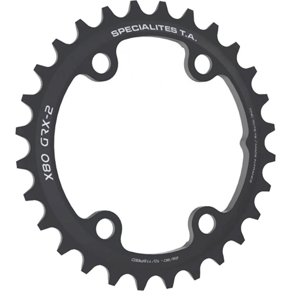 TA TA Kettenblatt X80 GRX-2 Gravel 30 schwarz innen 10/11f PL-480801G9-30