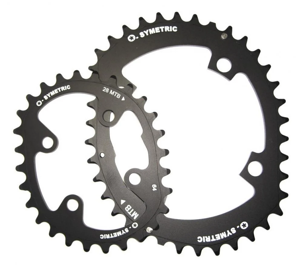 OSymetric Osymetric Kettenblatt Kit 104/64 Standard Double 38/28 Zähne sw