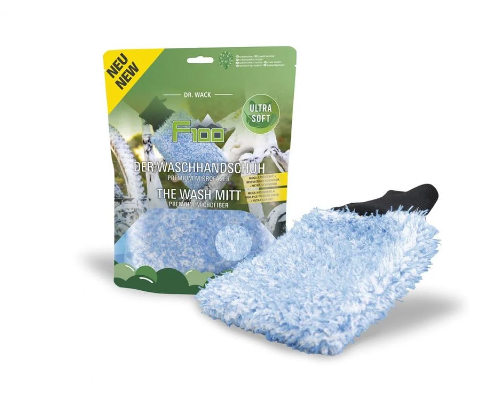 DR WACK F100 DER Waschhandschuh - Mikrofaser Ultra-Soft für schonende Fahrradreinigung - Bekleidung – Hauptansicht