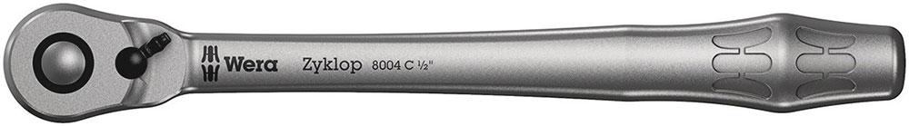 Wera Wera 8004 C Zyklop Metal-Knarre 1/2" Umschalthebel, 72 Zähne, 5° Rückholwinkel, Chrom-Molybdän, 281mm – Bild 2