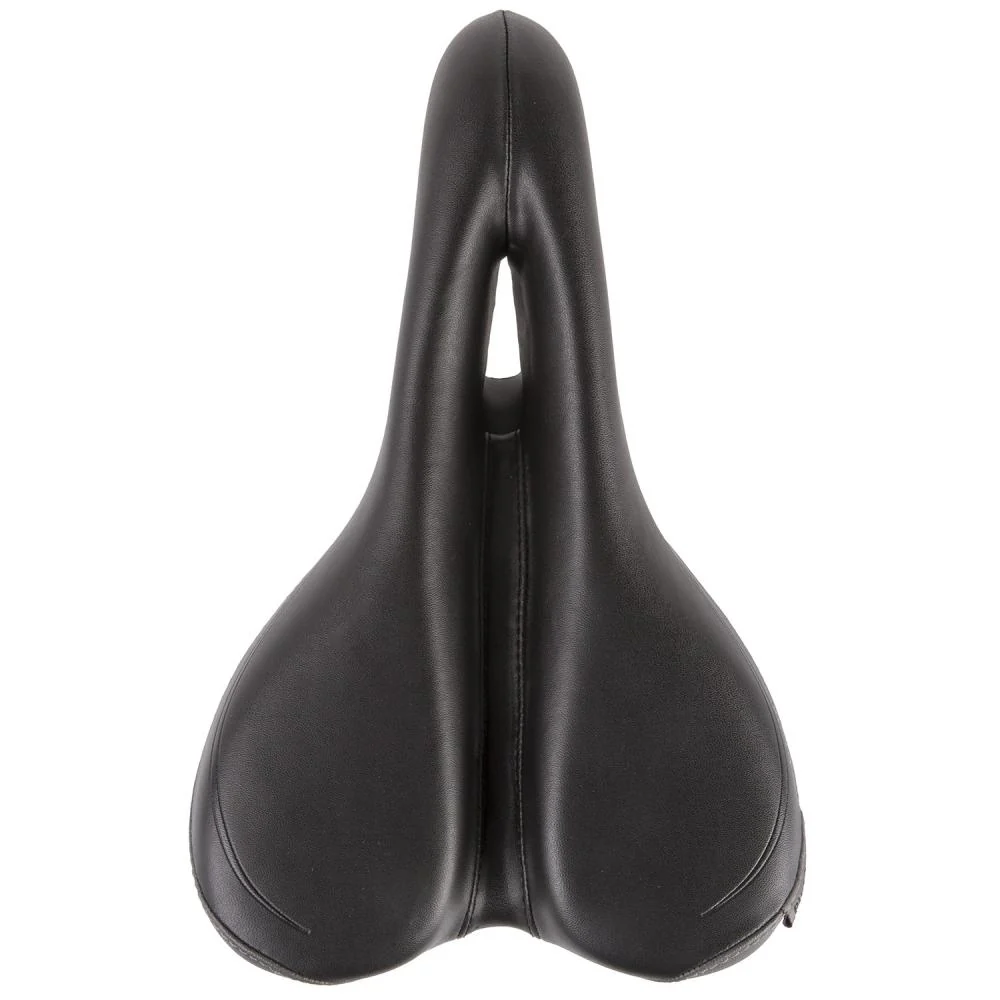 Velo Velo Plush Deep Channel Herren-Fahrradsattel, schwarz/grau, 162x269 mm, 471 g, Arc-Tech-Federung, D2-Konstruktion, O-Zone Full Cut, Luftstromkühlung – Bild 4