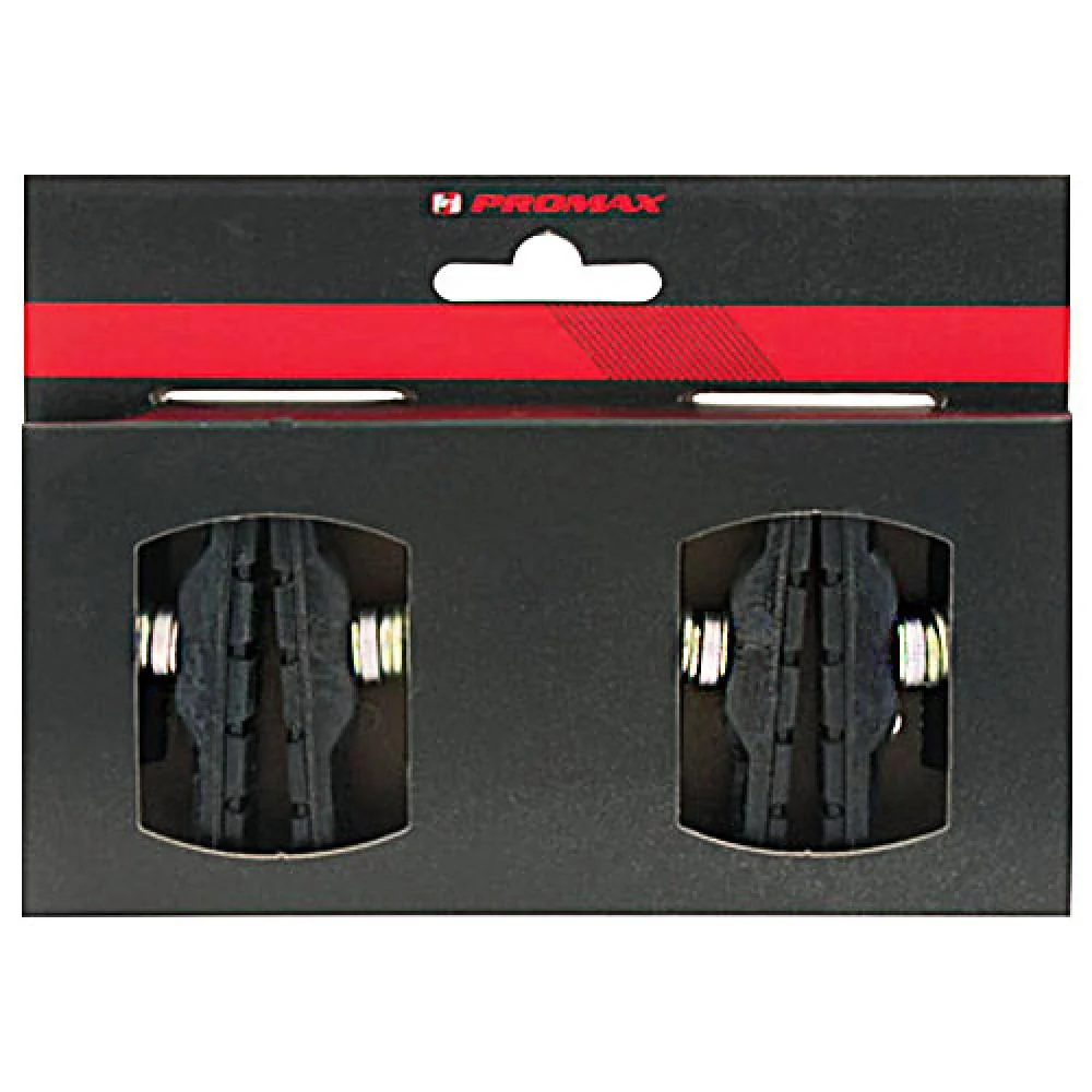 Messingschlager Bremsschuh Promax, V-Brake schraub, asymm, schwarz, 70mm, 2 Paar, für Alufelge, Messingschlager, 361786 – Bild 2