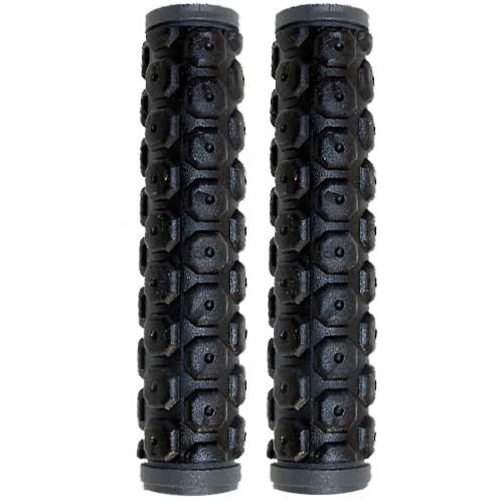 Velo Messingschlager D2 KNOBS Fahrradgriffe 130 mm Schwarz-Grau