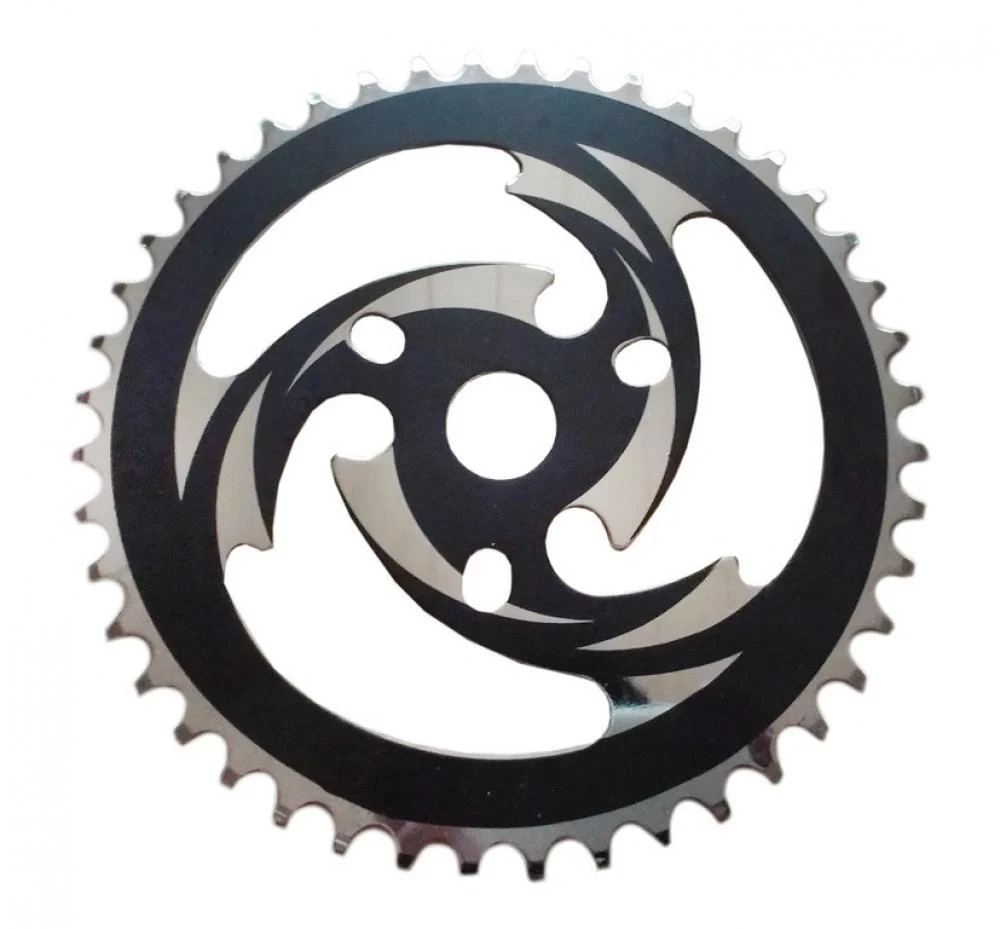 Diverse BMX-Kettenblatt Stahl schwarz/silber, 44 Zähne – Bild 2
