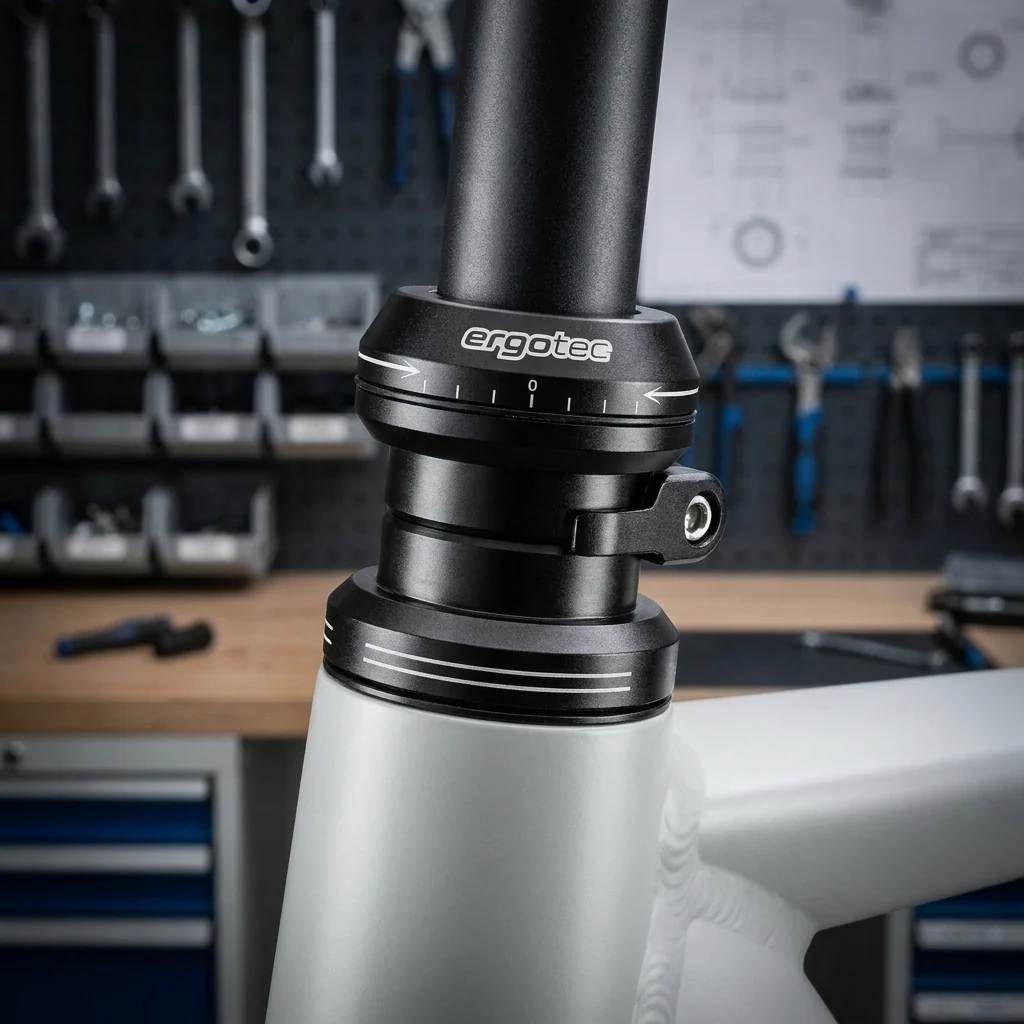 Ergotec Ergotec Ahead-Steuersatz A118AC-ES 1 1/8" schwarz m. Lenkungsanschlag