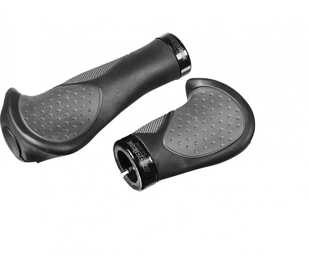 Ergotec Ergotec Frisco 2 Silicone Lenkergriffe 140/95mm schwarz/grau – Bild 2