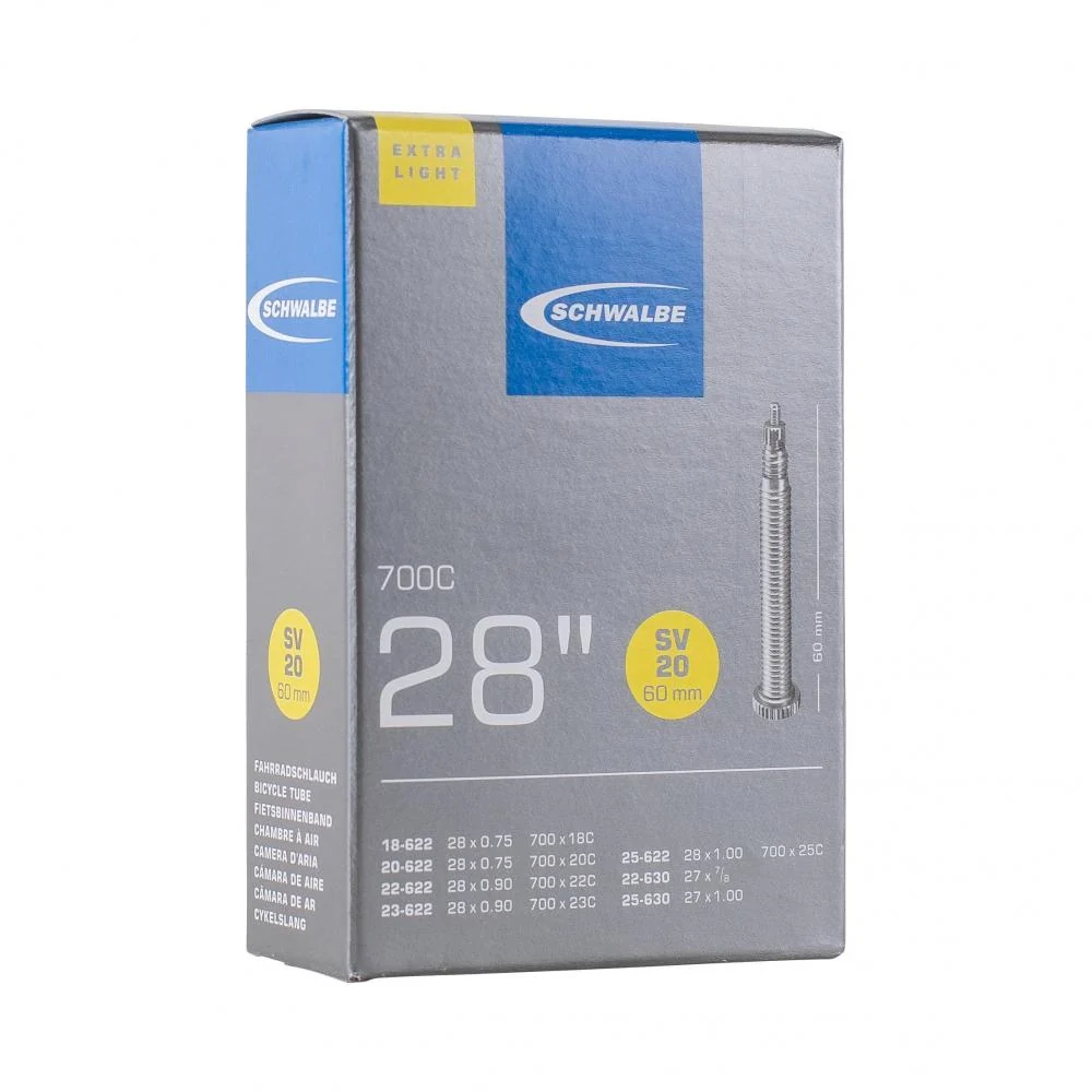 Schwalbe Schwalbe SV20 Extra Light Fahrradschlauch 28 Zoll SV 60 mm