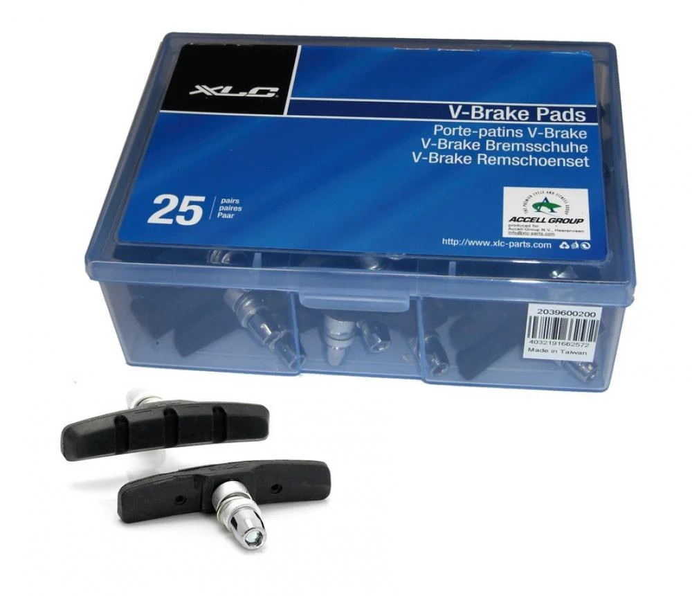 XLC XLC V-Brake Bremsschuhe BS-V01 OEM-Verpackung 25 Paar 70mmEVP per Set