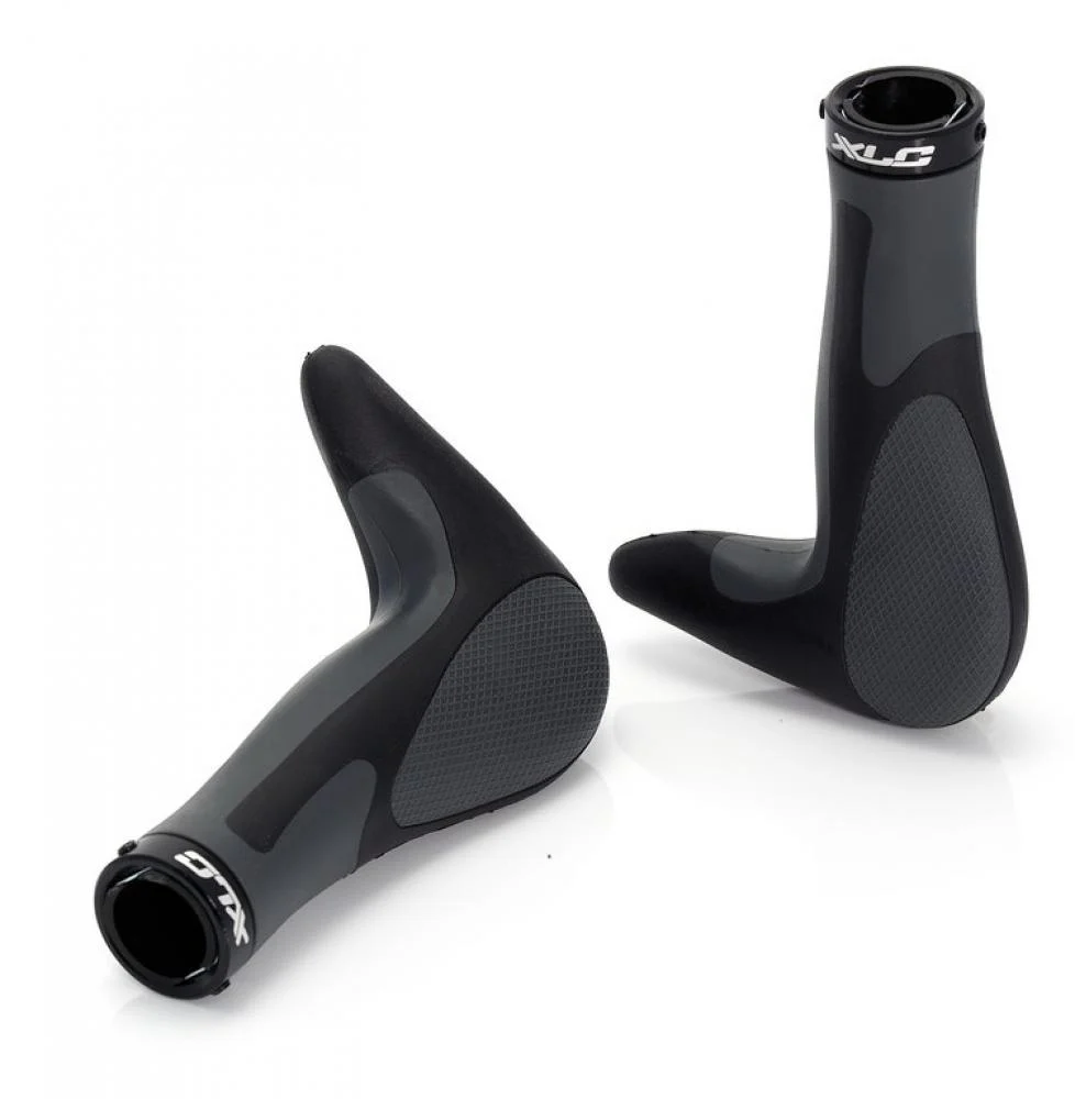 XLC XLC Lenkergriffe Hitch GR-G16, ergonomisch 3-Komponenten Gel, integrierte Bar-Ends, 138 mm, Schraub-Lock-On, Ø 22 mm