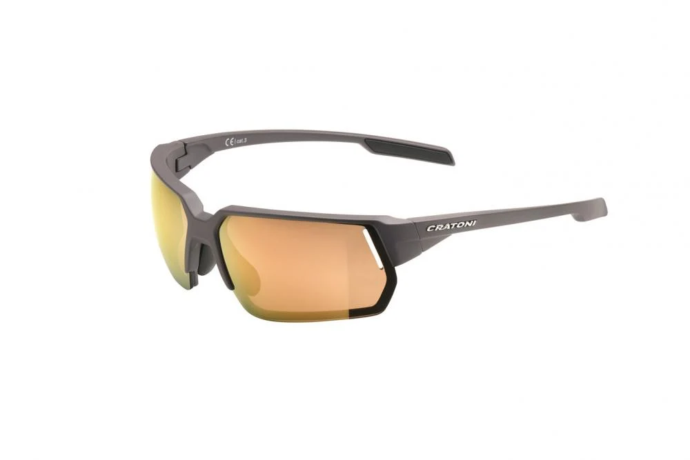 Cratoni Cratoni Sonnenbrille C-Lite COLOR+Sport coffee matt, Glas amber, champ. verspieg