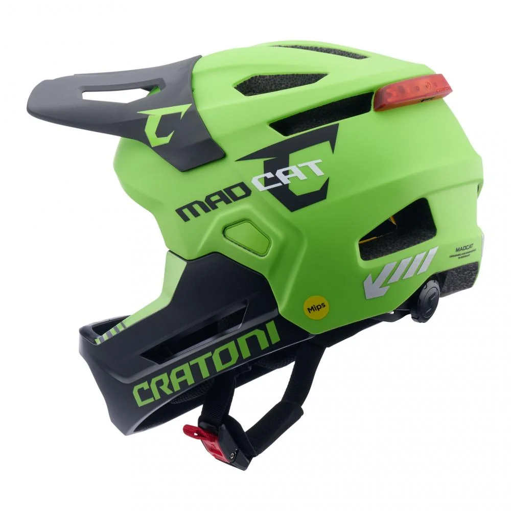 Cratoni CRATONI Madcat MIPS Kinder-Fullface-Helm S-M - lime-black matt – Bild 2