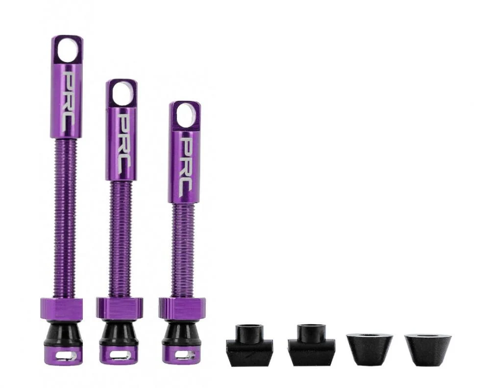 Procraft Procraft Tubeless-Ventile 50 mm Lila - 7071 Aluminium mit austauschbarer Gummibasis
