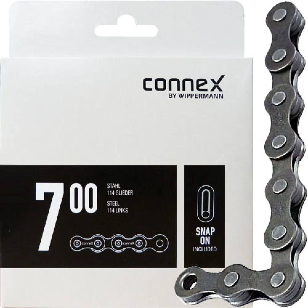 Connex Connex Kette 700 1-fach, Stahl 114 Glieder, schwarz