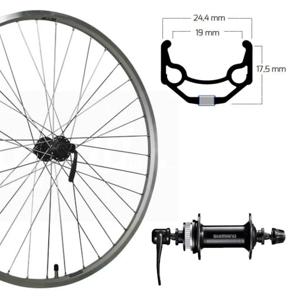 Ryde Roland Vorderrad 26" silber DE ZAC 19 Aluminium HB-QC30 Schnellspanner