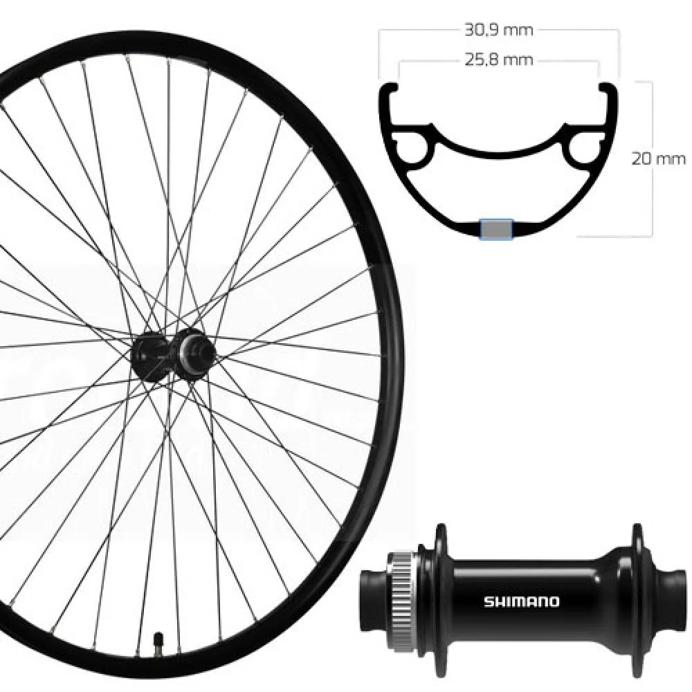 Ryde Roland Vorderrad 28" Disc Centerlock schwarz SE RIVAL 26 Aluminium HB-TC500 Steckachse 110mm