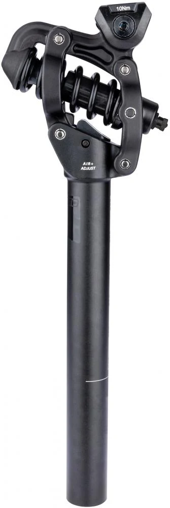 CONTEC Nara Air Link+ Parallelogramm-Federsattelstütze 31,6x350mm, 58mm Federweg, Luft-/Stahlfeder, bis 120kg, schwarz matt – Hauptansicht