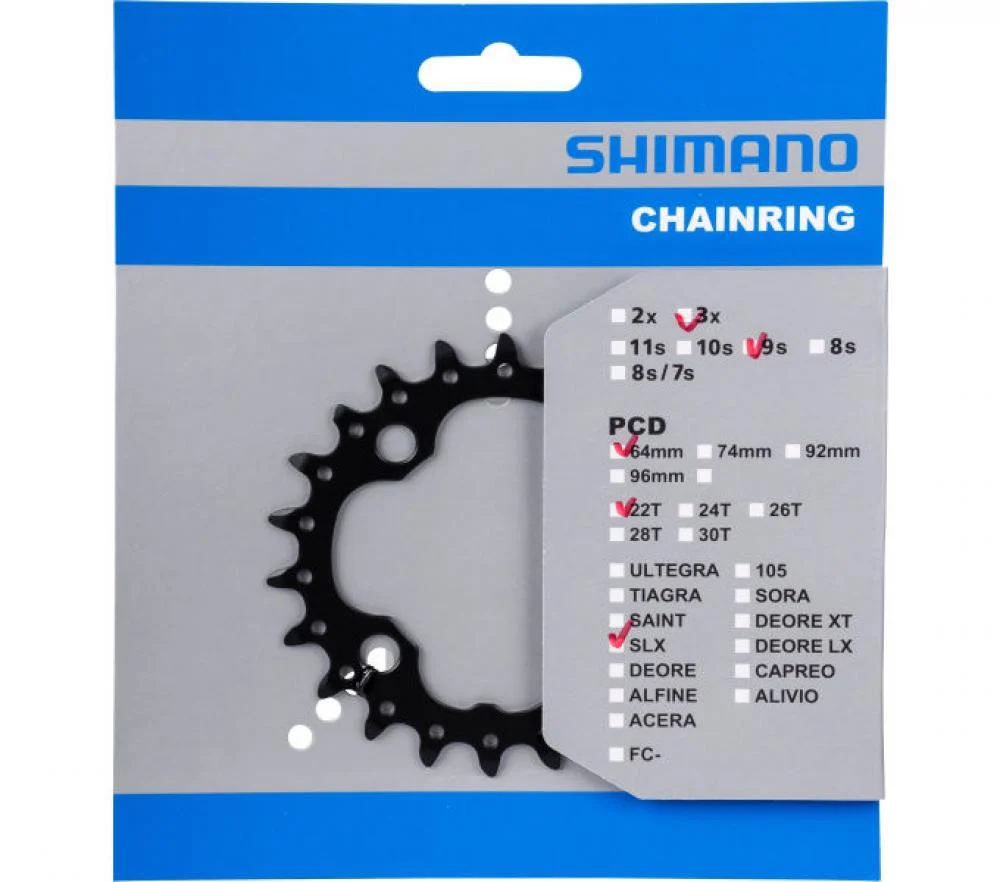 SHIMANO SHIMANO Kettenblatt DEORE FC-M617/660 22 Zähne - präziser Antrieb für 2x10 & 3x9 – Bild 3
