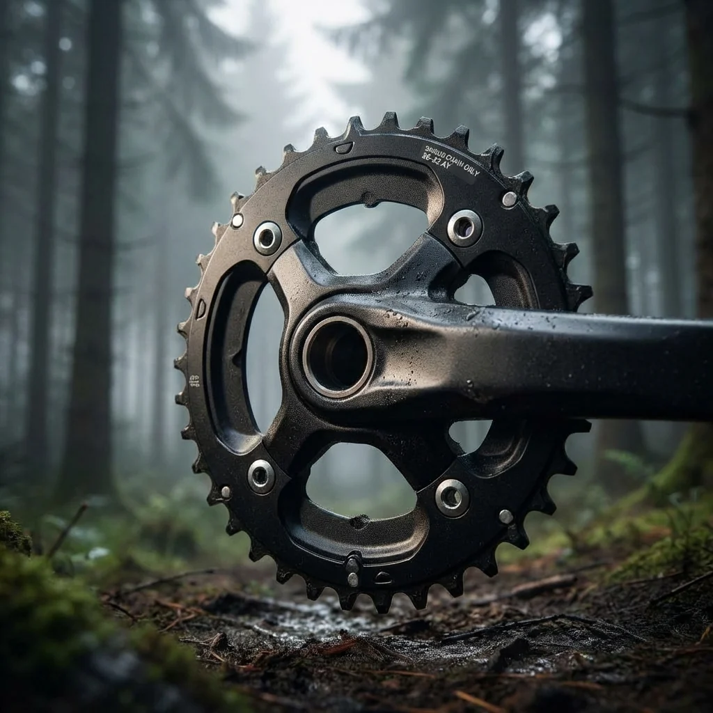 SHIMANO Kettenblatt DEORE FC-M617 36 Zähne - präziser Antrieb für 2x10-fach – Hauptansicht