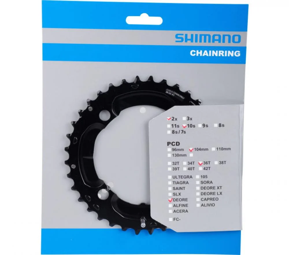 SHIMANO SHIMANO Kettenblatt DEORE FC-M617 36 Zähne - präziser Antrieb für 2x10-fach – Bild 2