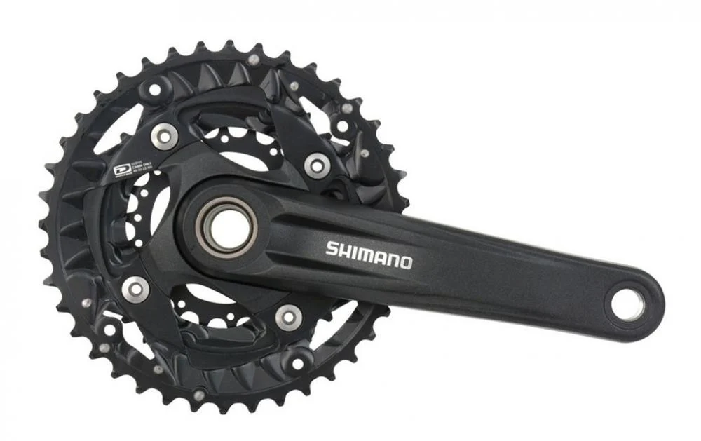 Shimano Shimano Kurbelgarnitur MT500 40/30/22 Zähne 175mm schwarz - robuste 3-fach MTB-Kurbel für präzise Schaltperformance