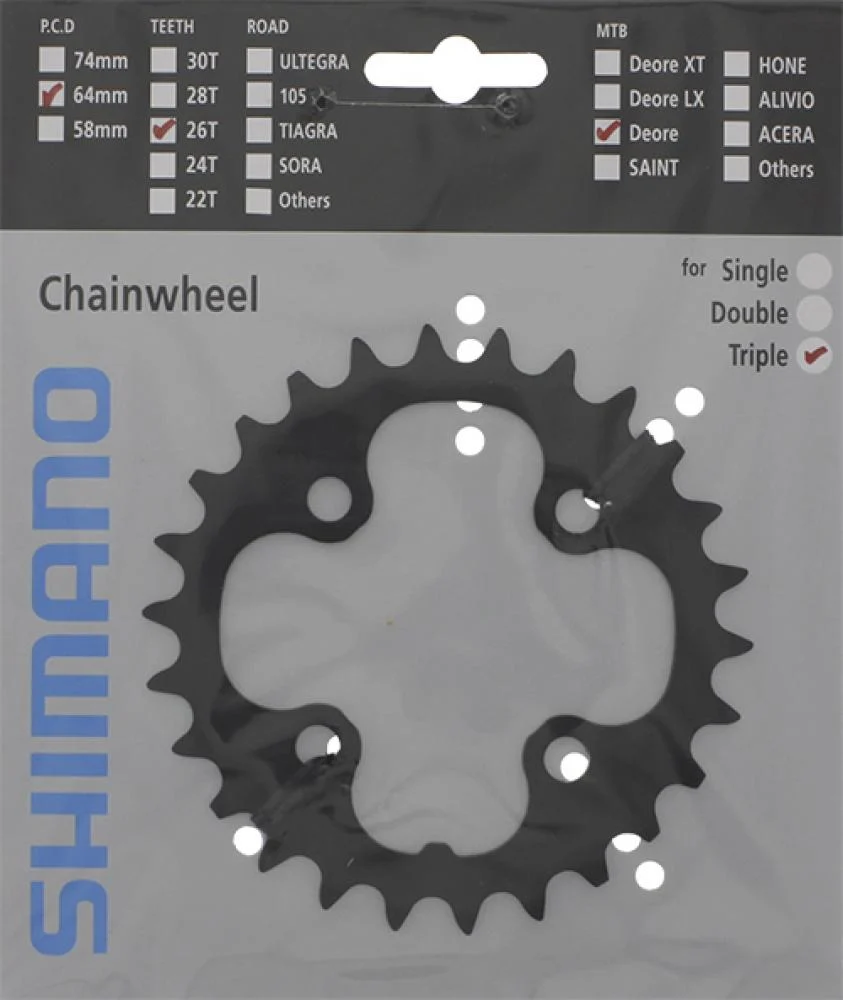 SHIMANO SHIMANO Kettenblatt DEORE FC-M590/FC-M591 26 Zähne