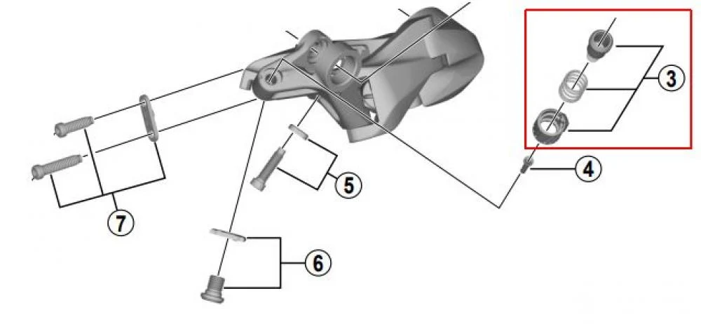 SHIMANO SHIMANO Schaltzug-Befestigungsschraube komplett für RD-R9100 Schaltzugbefestigungsschraube - für Shimano Dura-Ace RD-R9100 – Bild 2
