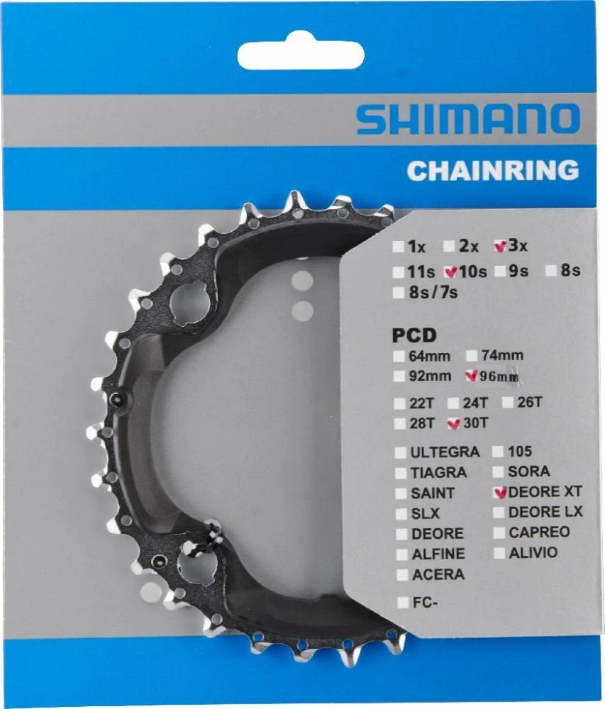 SHIMANO SHIMANO Kettenblatt DEORE FC-M782 30 Zähne - präziser Antrieb für 10-fach Schaltungen