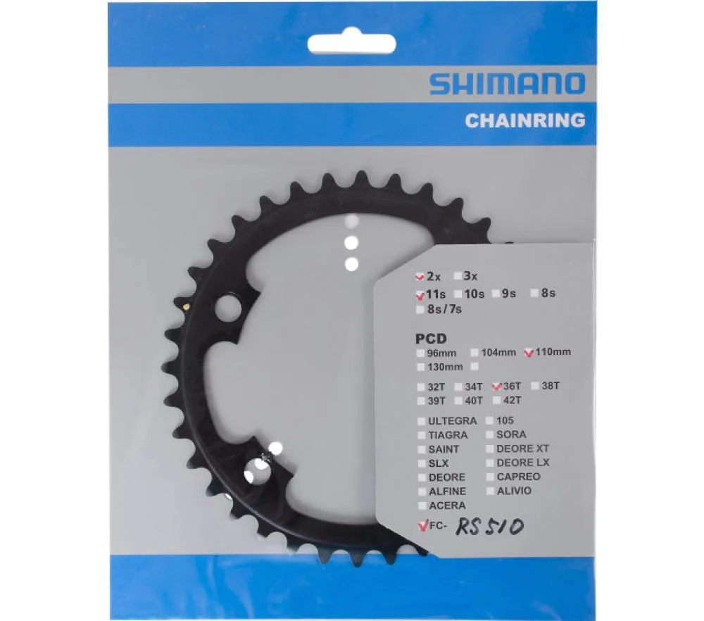 SHIMANO SHIMANO Kettenblatt FC-RS510 36 Zähne Schwarz