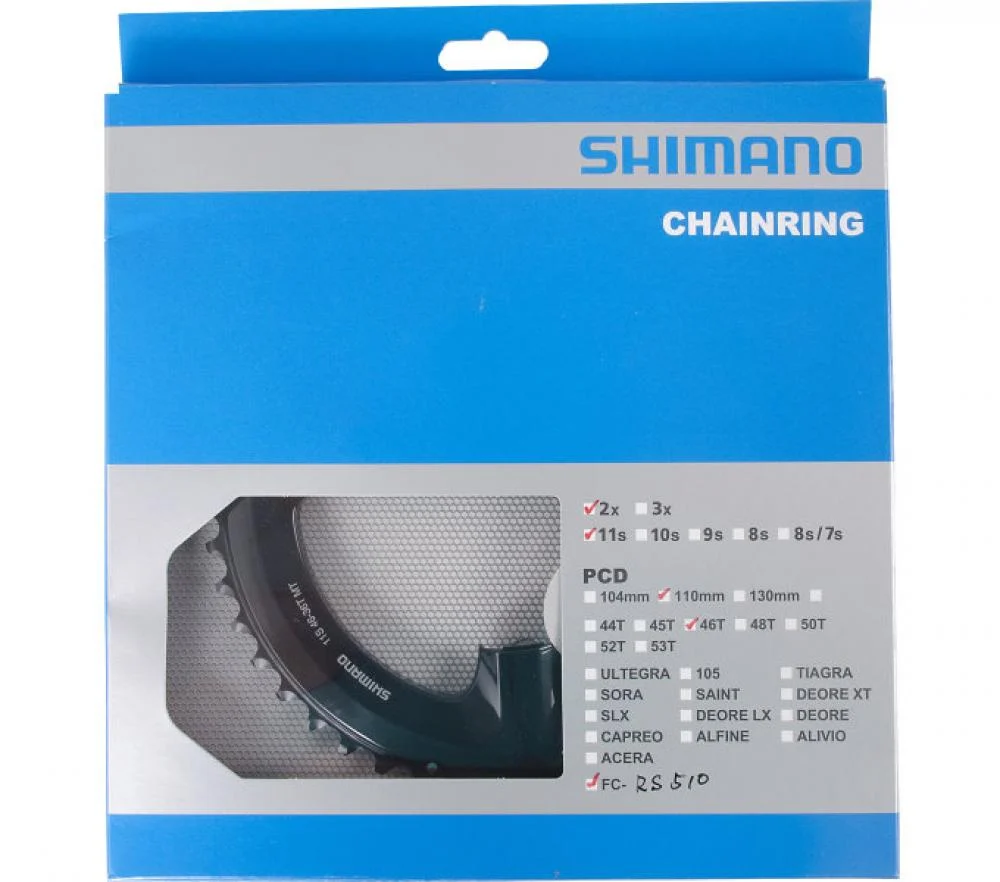 SHIMANO SHIMANO Kettenblatt FC-RS510 46 Zähne Schwarz